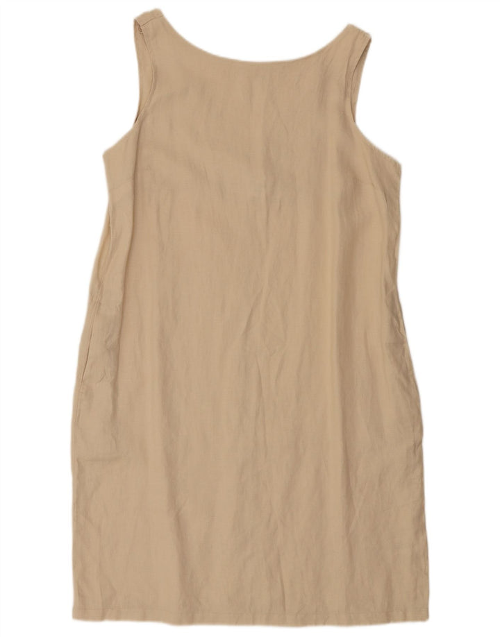Næste Dame Ærmeløs Shift Dress UK 14 Large Beige Linen