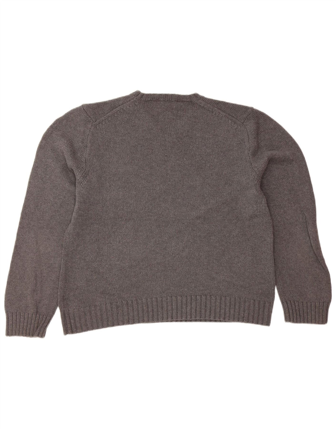 J. CREW Dame oversized V-hals sweater UK 10 Small Grey Bomuld