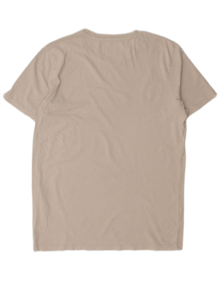 JACK & JONES Herre T-Shirt Top Medium Beige Bomuld