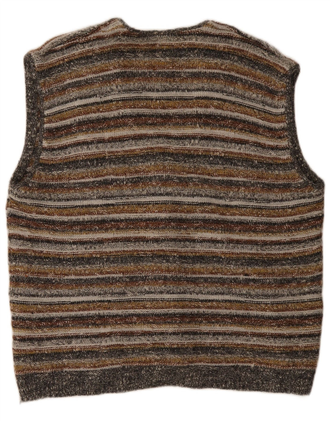 St. Bernard Herre ærmeløs cardigan sweater Stor flerfarvet stribet