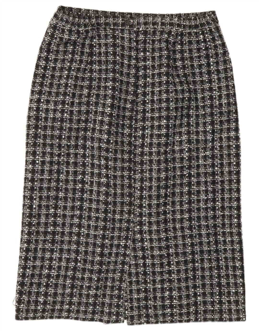 Klasse Womens Pencil Skirt UK 16 Large W32 Black Check Polyester