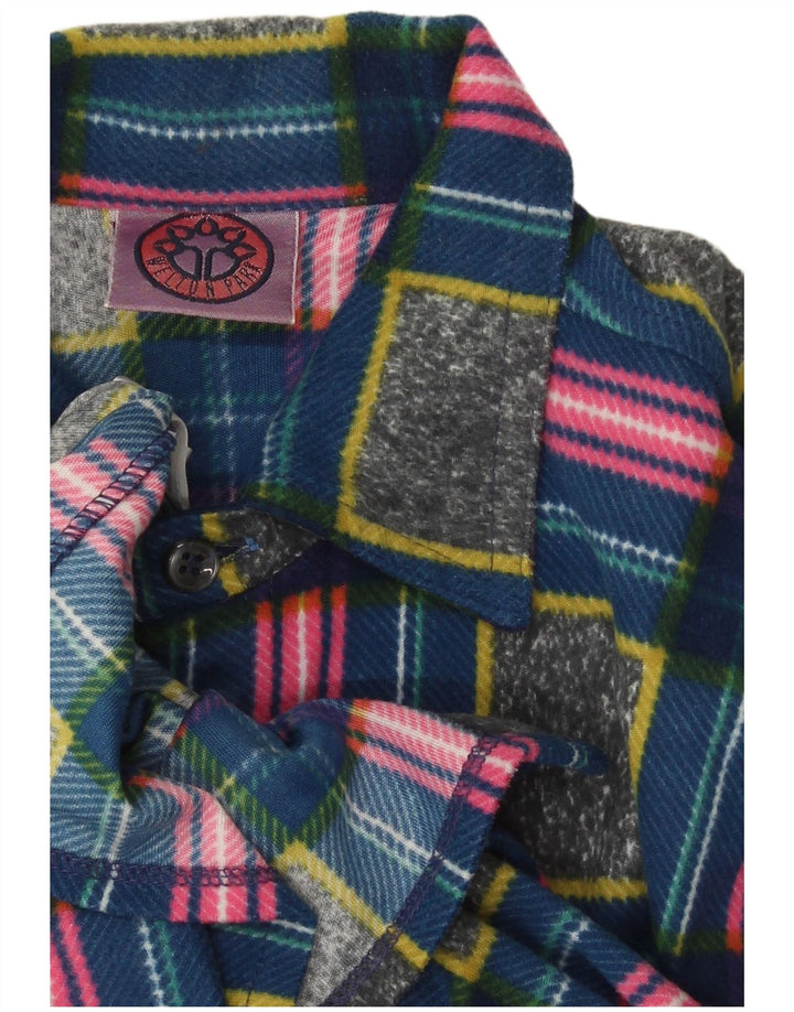 Vintage fleeceskjorte til mænd, medium flerfarvet geometrisk polyester