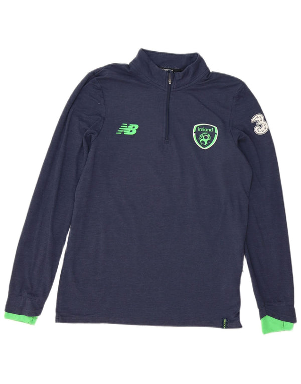 New Balance drenge Irland grafisk top langærmet 12-13 år XL marineblå