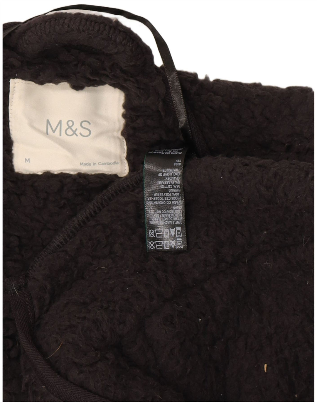 MARKS & SPENCER Dame Longline Cardigan Sweater UK 14 Medium Black
