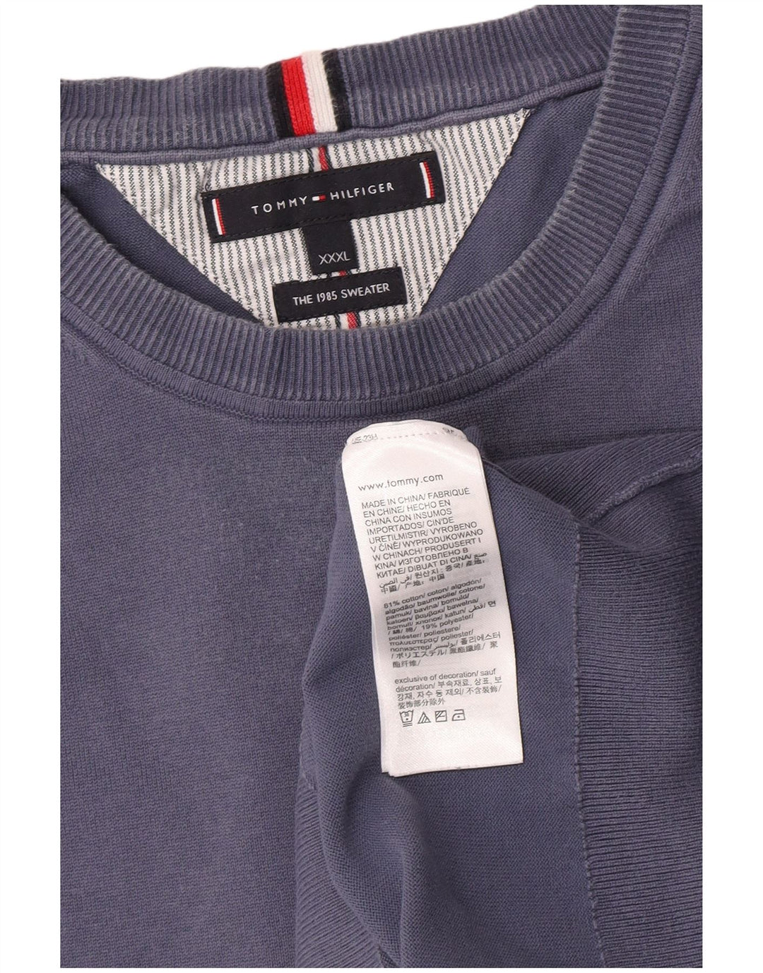 Tommy Hilfiger Herre Sweatshirt Jumper 3XL Blå Bomuld