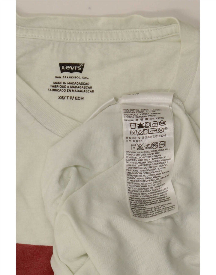 Levi's Herre grafisk T-shirt top XS hvid bomuld