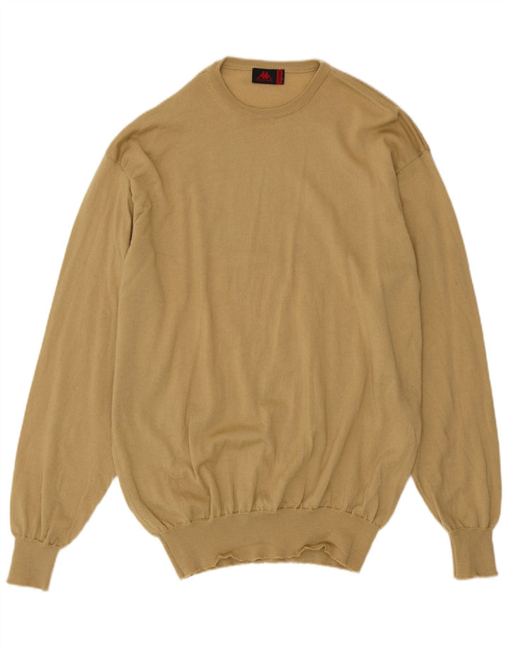 Kappa Herre Crew Neck Jumper Sweater 2XL Beige Virgin Wool