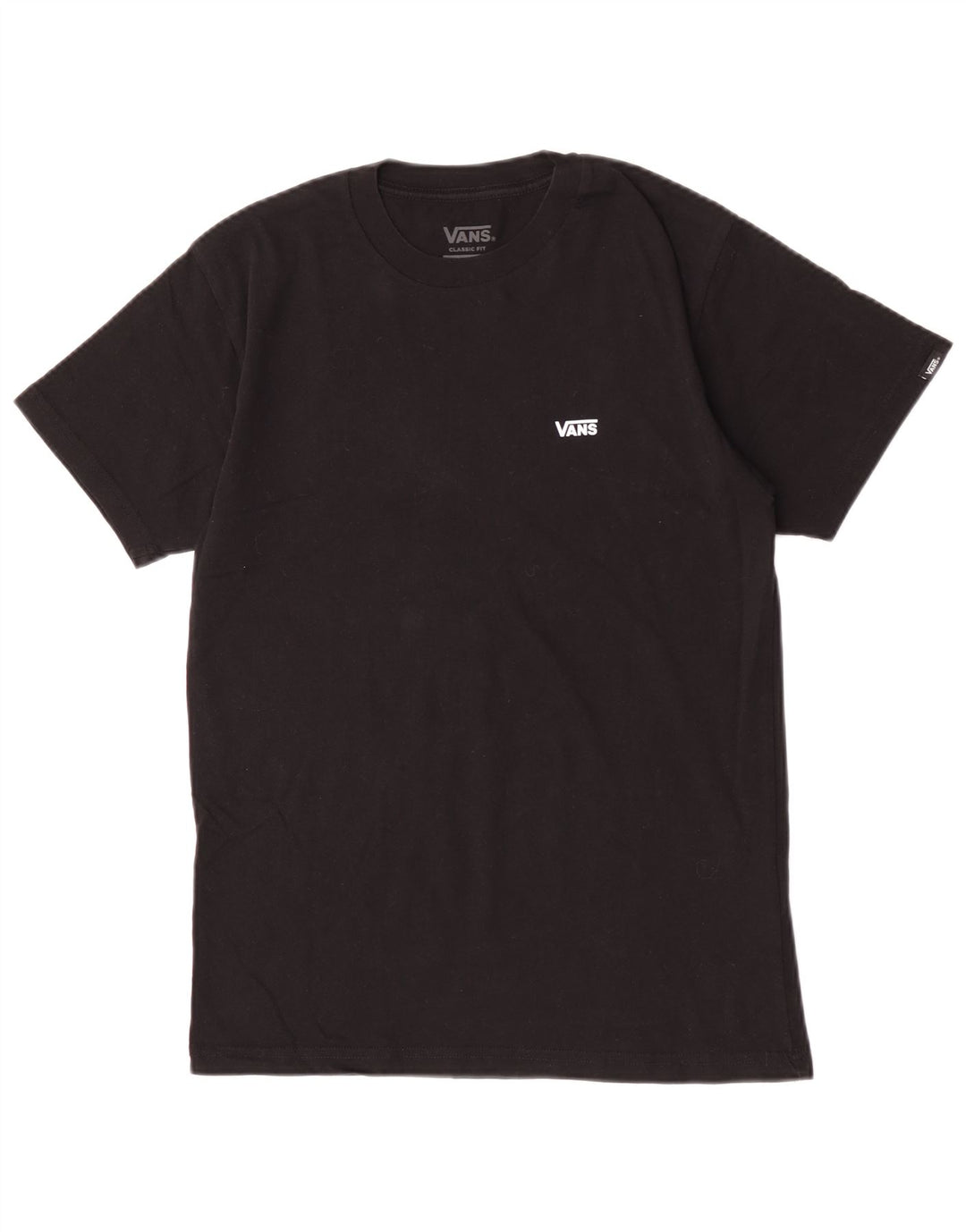 Vans Herre Classic Fit T-Shirt Top Lille Sort Bomuld