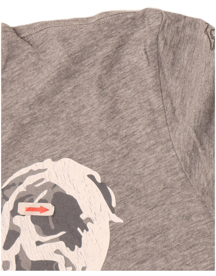 Kappa Herre Grafisk T-Shirt Top Stor Grå