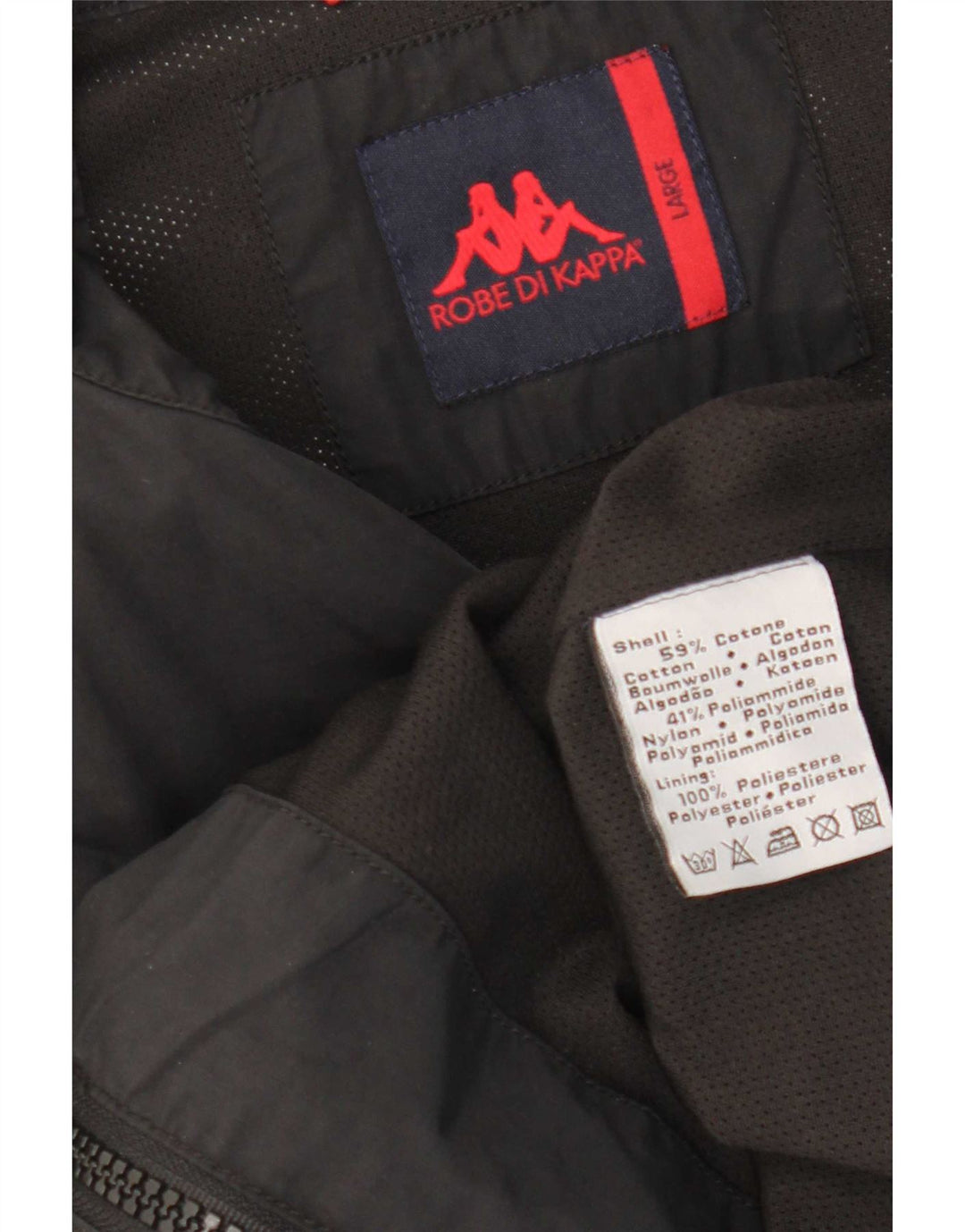 Kappa Herre Utility Jacket UK 40 Large Black Cotton
