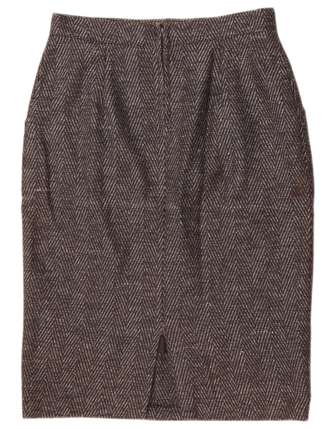 Vintage kvinders blyantnederdel W30 mellemgrå Chevron