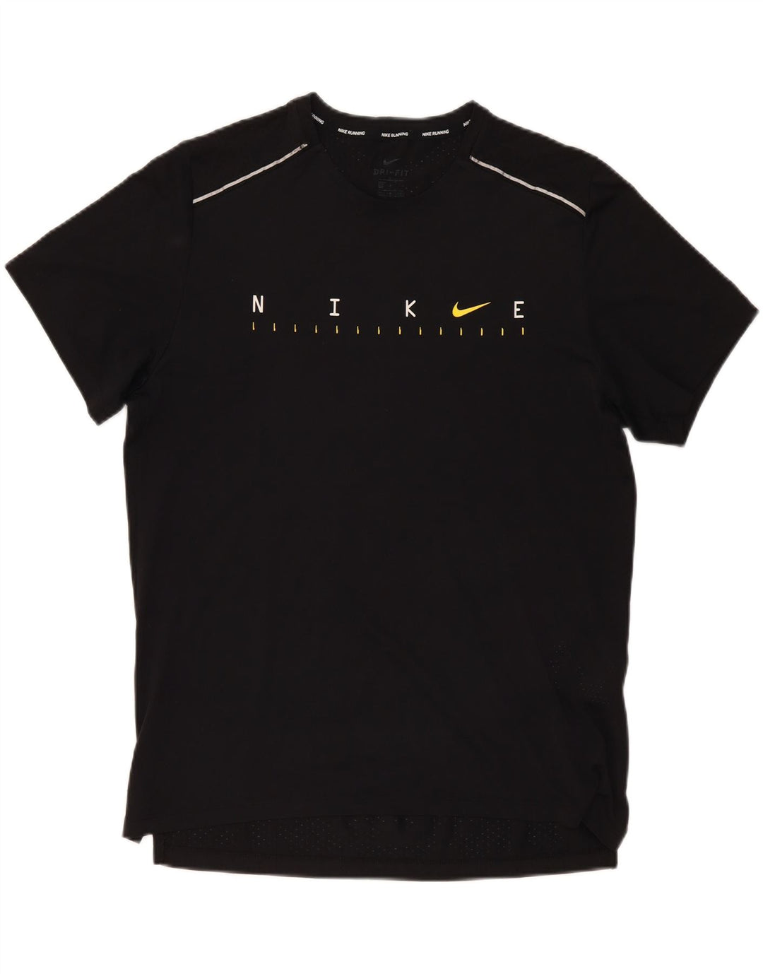 NIKE Herre Dri Fit grafisk T-shirt Top Stor sort polyester