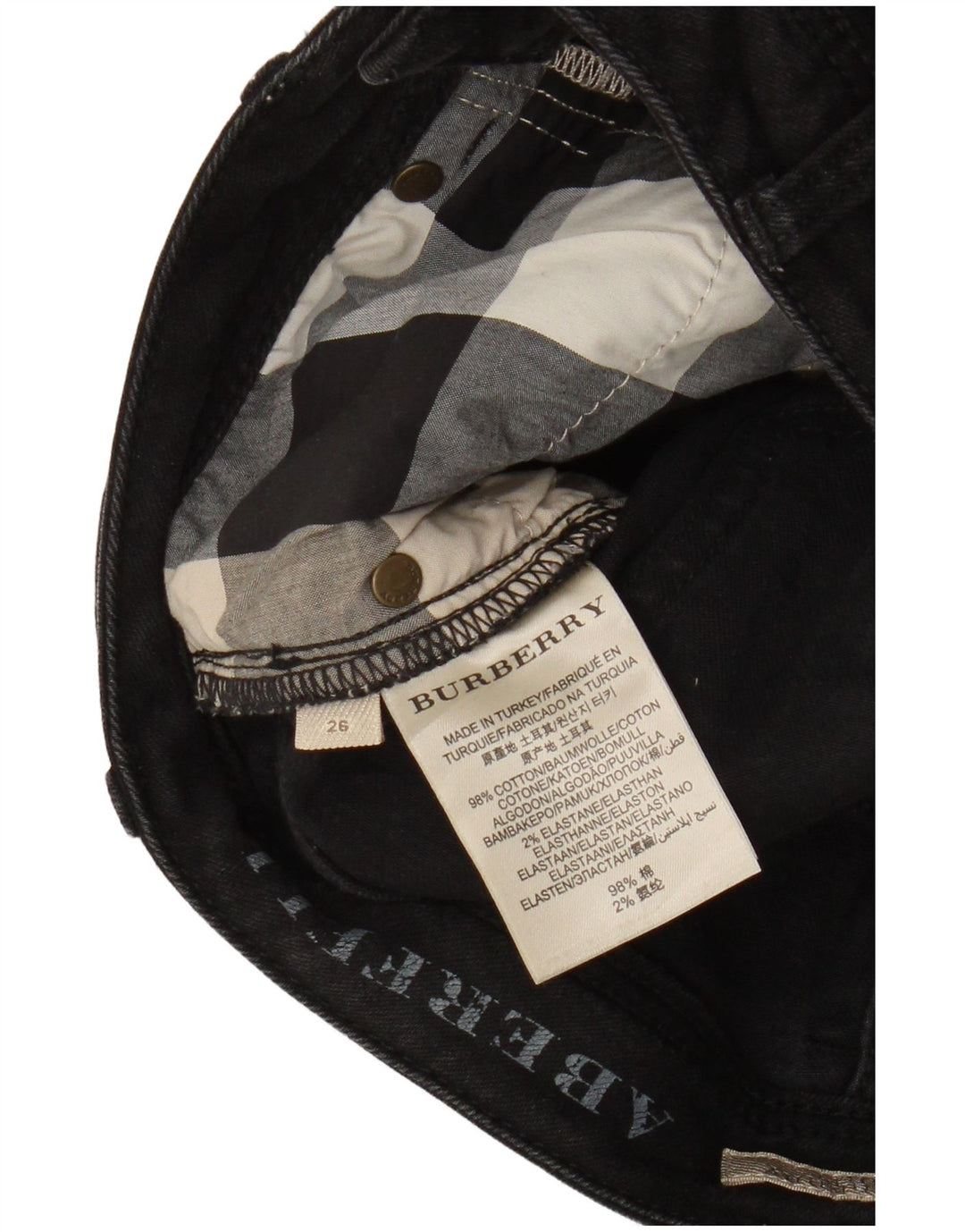 Burberry lige jeans til kvinder W26 L25 sort bomuld
