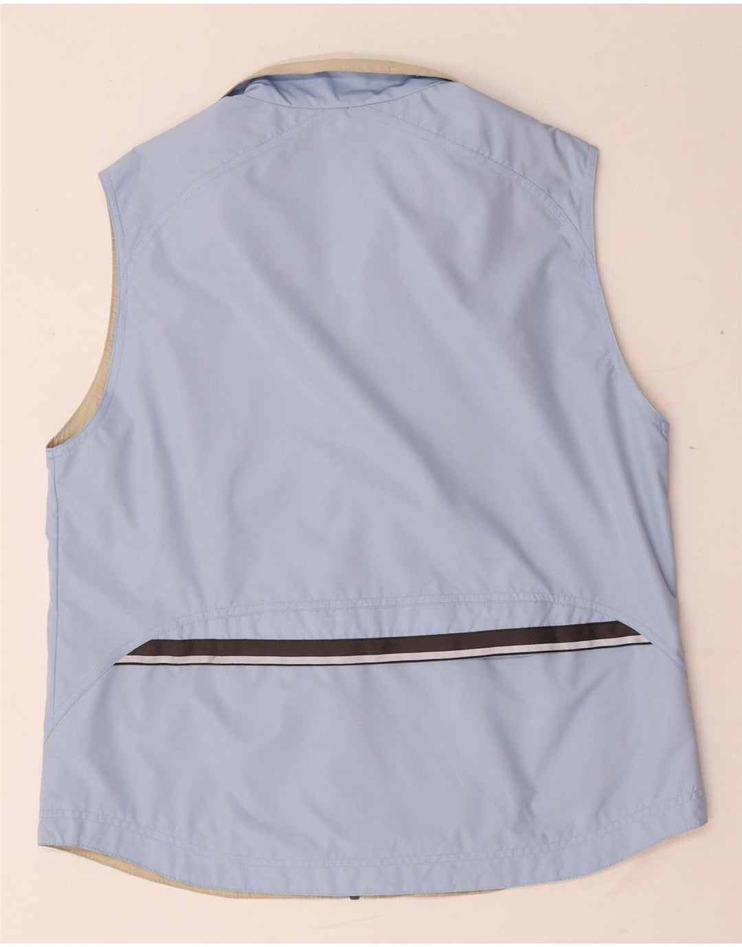 Vintage dame ærmeløs træningsdragt topjakke IT 42 Medium Blue Polyester
