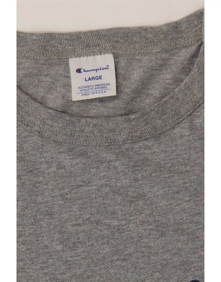 Champion Herre Grafisk T-Shirt Top Stor Grå Flecked