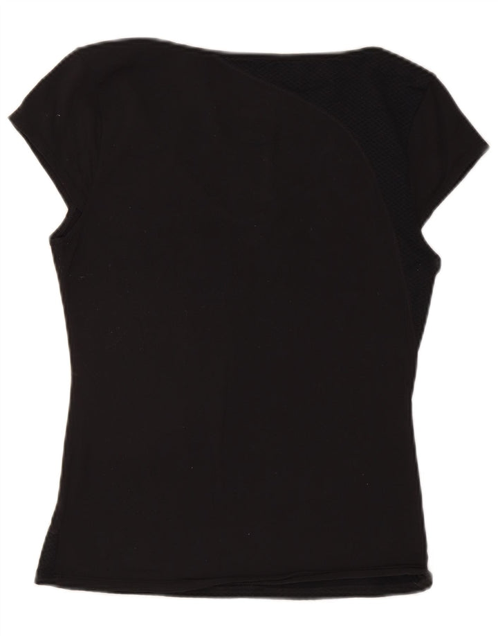 FILA Womens T-Shirt Top UK 14 Large Black Nylon