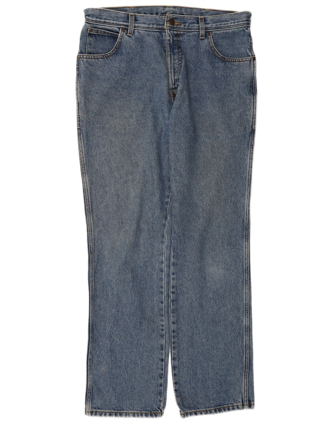 Wrangler Herre Regular Fit Straight Jeans W34 L32 Blå Bomuld