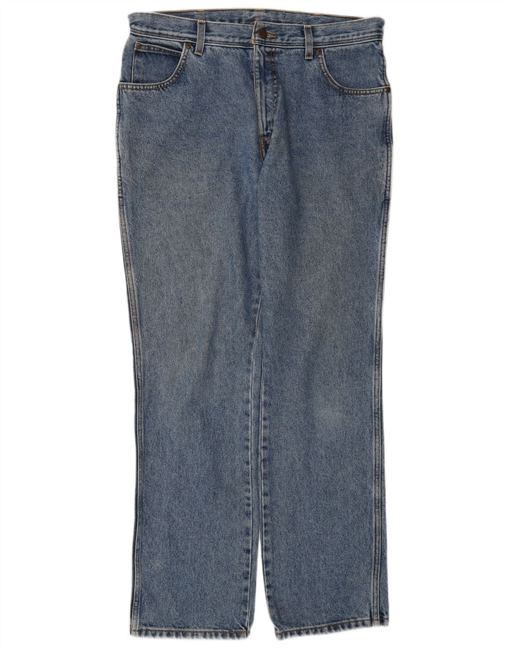 Wrangler Herre Regular Fit Straight Jeans W34 L32 Blå Bomuld