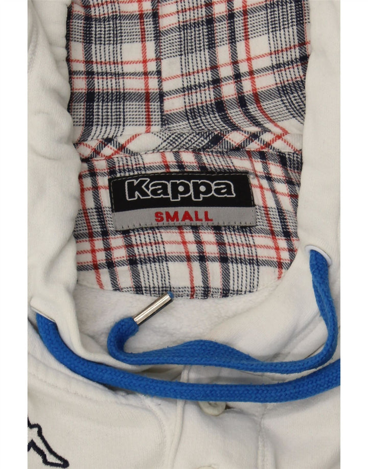 KAPPA Mens Hoodie Jumper Small White Cotton Vintage Kappa and Second-Hand Kappa from Messina Hembry 