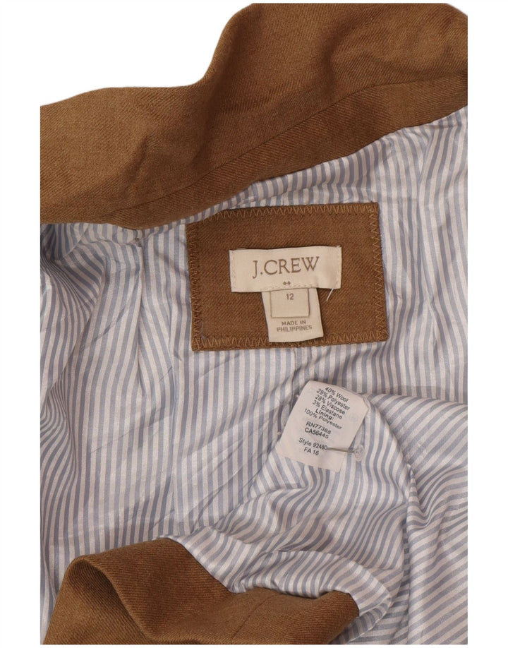 J. Crew Dame 2-knaps blazerjakke US 12 Stor beige uld