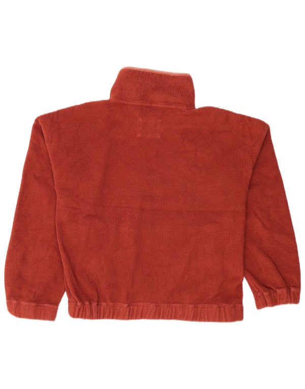 Abercrombie & Fitch Dame Oversized Fleece Jumper UK 10 Small Burgundy