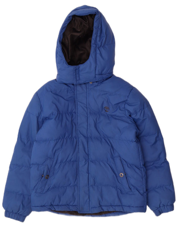 Timberland Boys Polstret Hættejakke 9-10 År Blå Polyester