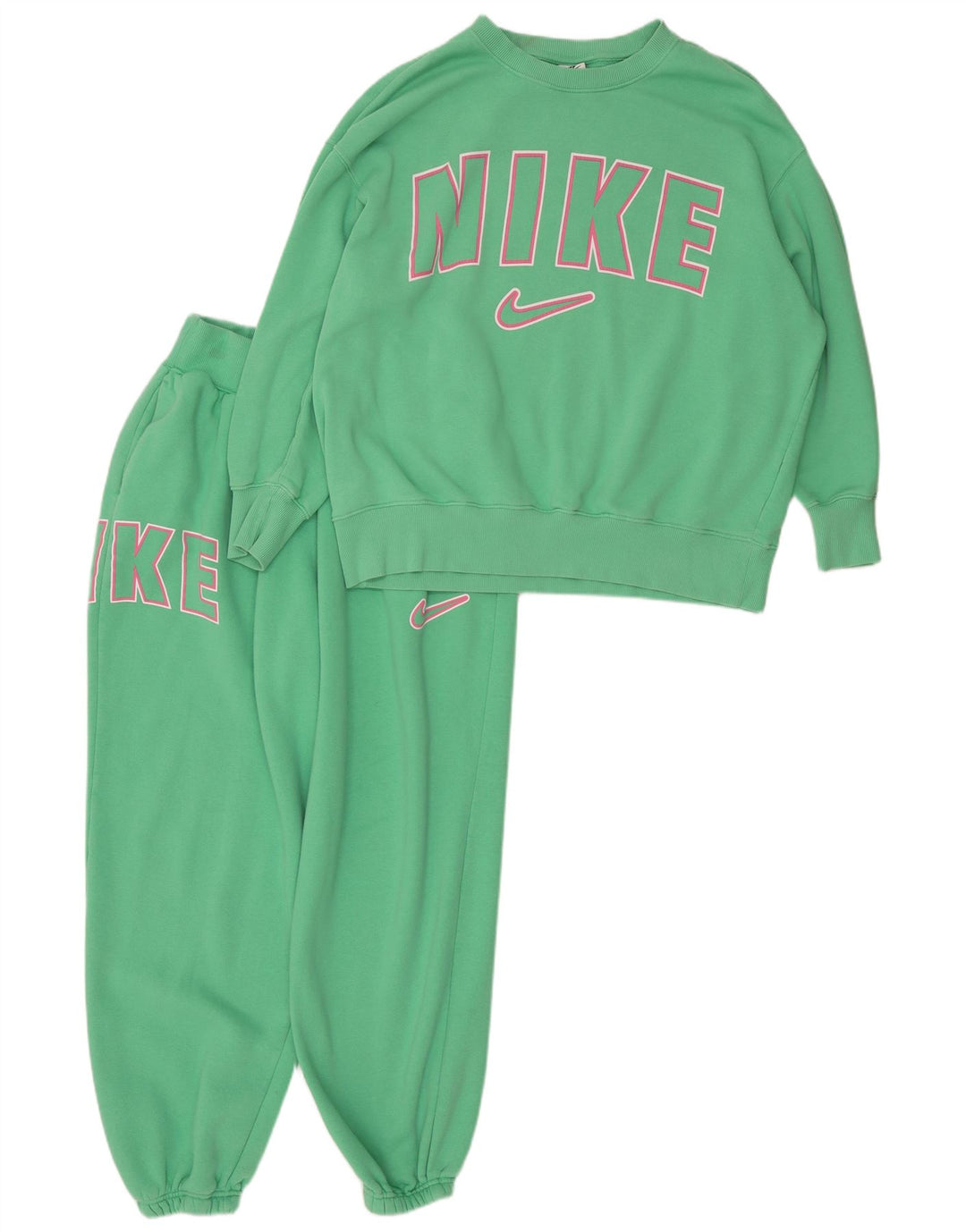 Nike Womens Graphic Oversized fuld træningsdragt UK 14 Medium Green Bomuld