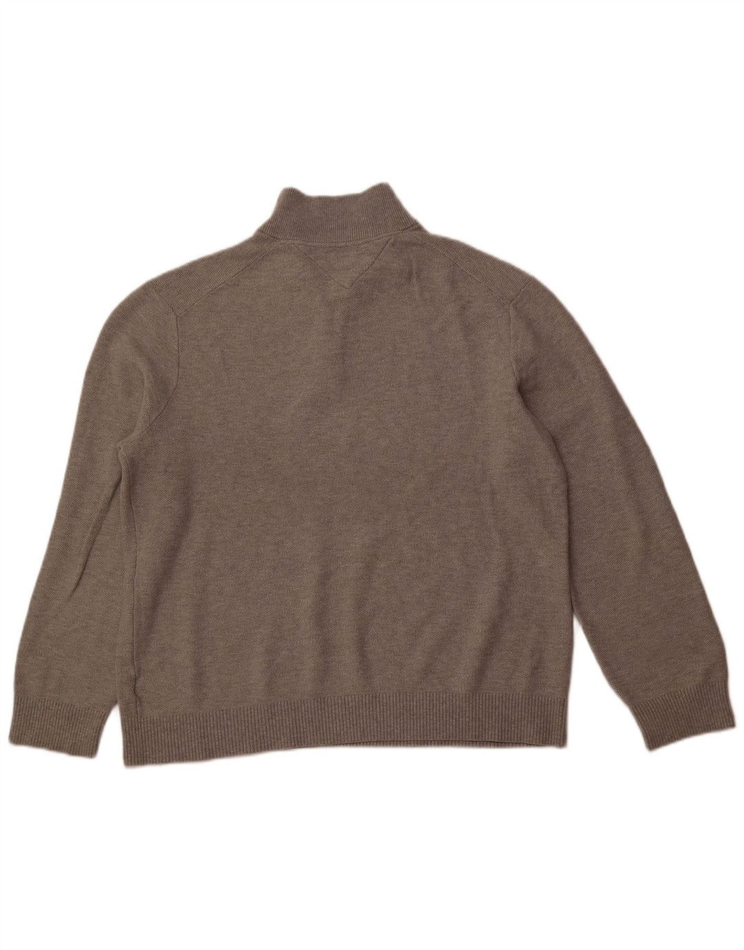 TOMMY HILFIGER Sweater med lynlås til mænd XL Grå bomuld