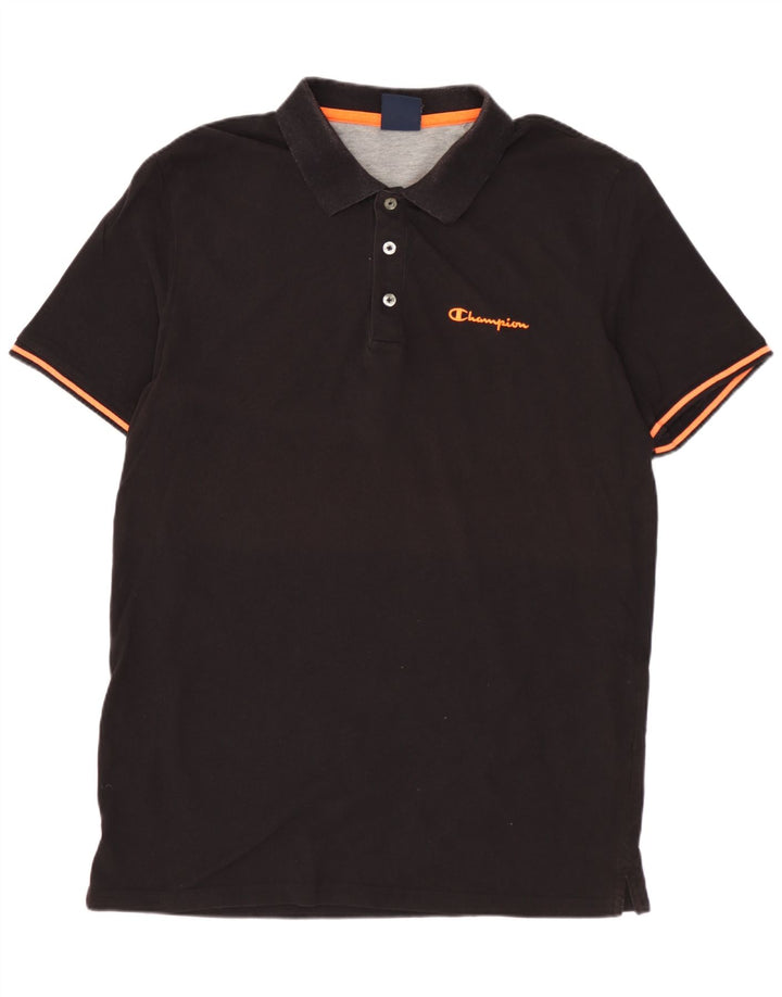 CHAMPION Poloshirt til mænd XL Sort bomuld