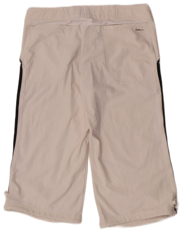 Adidas Womens Bermuda Sport Shorts UK 14 Medium White Polyester