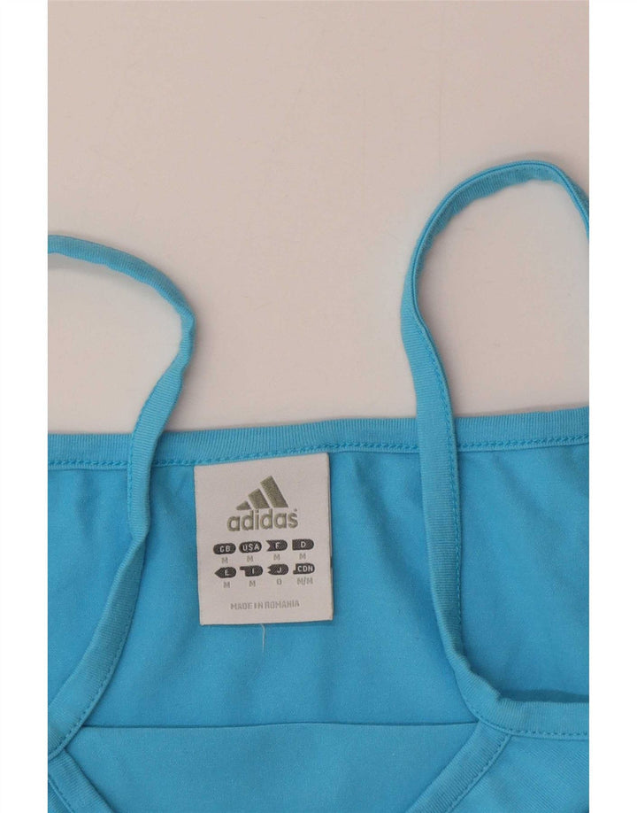 Adidas Dame Crop Cami Top UK 12 Medium Blue