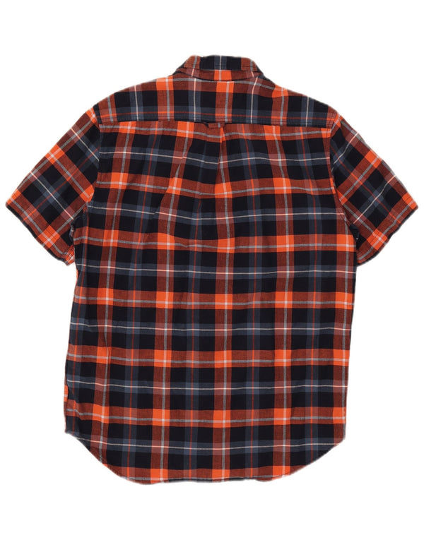 Timberland Herre kortærmet skjorte med normal pasform Medium marineblå ternet