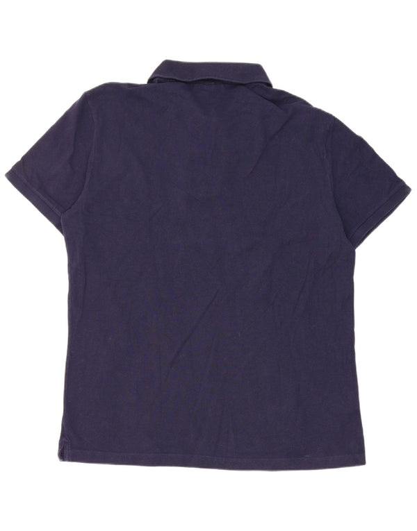 Lacoste Mens Slim Fit Polo Shirt Size 6 XL Navy Blue Cotton