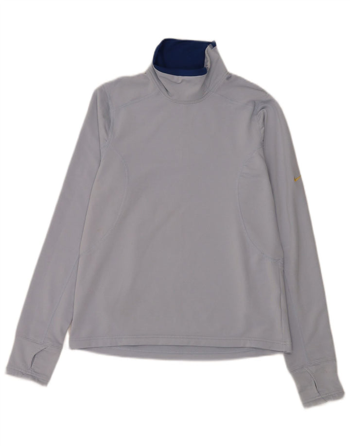 Nike Dame Dri Fit Regular Top Langærmet US 8/10 Medium Blue Sports