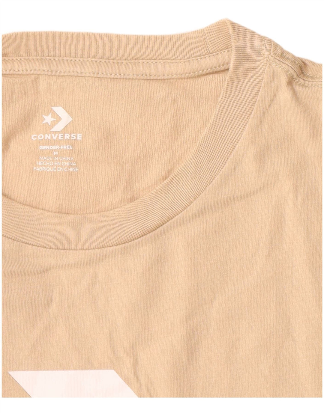 Converse grafisk t-shirt til mænd mellem medium beige bomuld