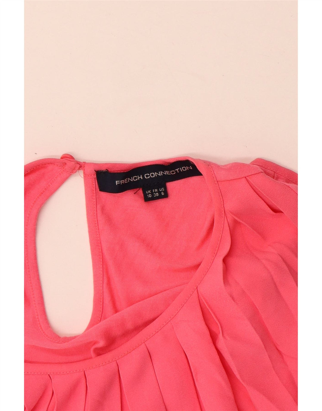 French Connection Dame Ærmeløs Shift Dress UK 10 Small Pink Viscose