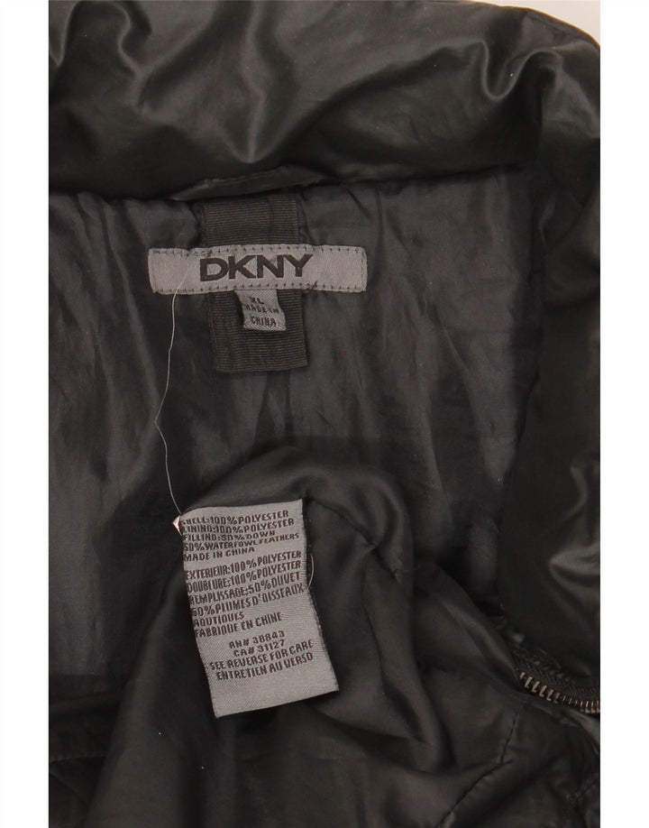 Dkny Herre Polstret Jakke UK 42 XL Sort Polyester