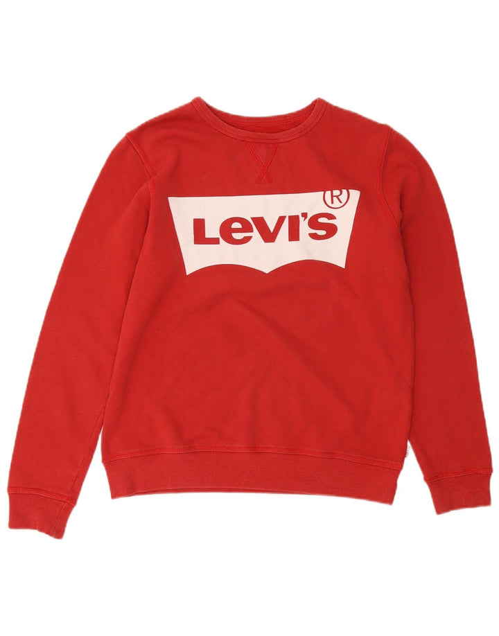 Levi's Boys Grafisk Sweatshirt Jumper 13-14 år Rød Bomuld