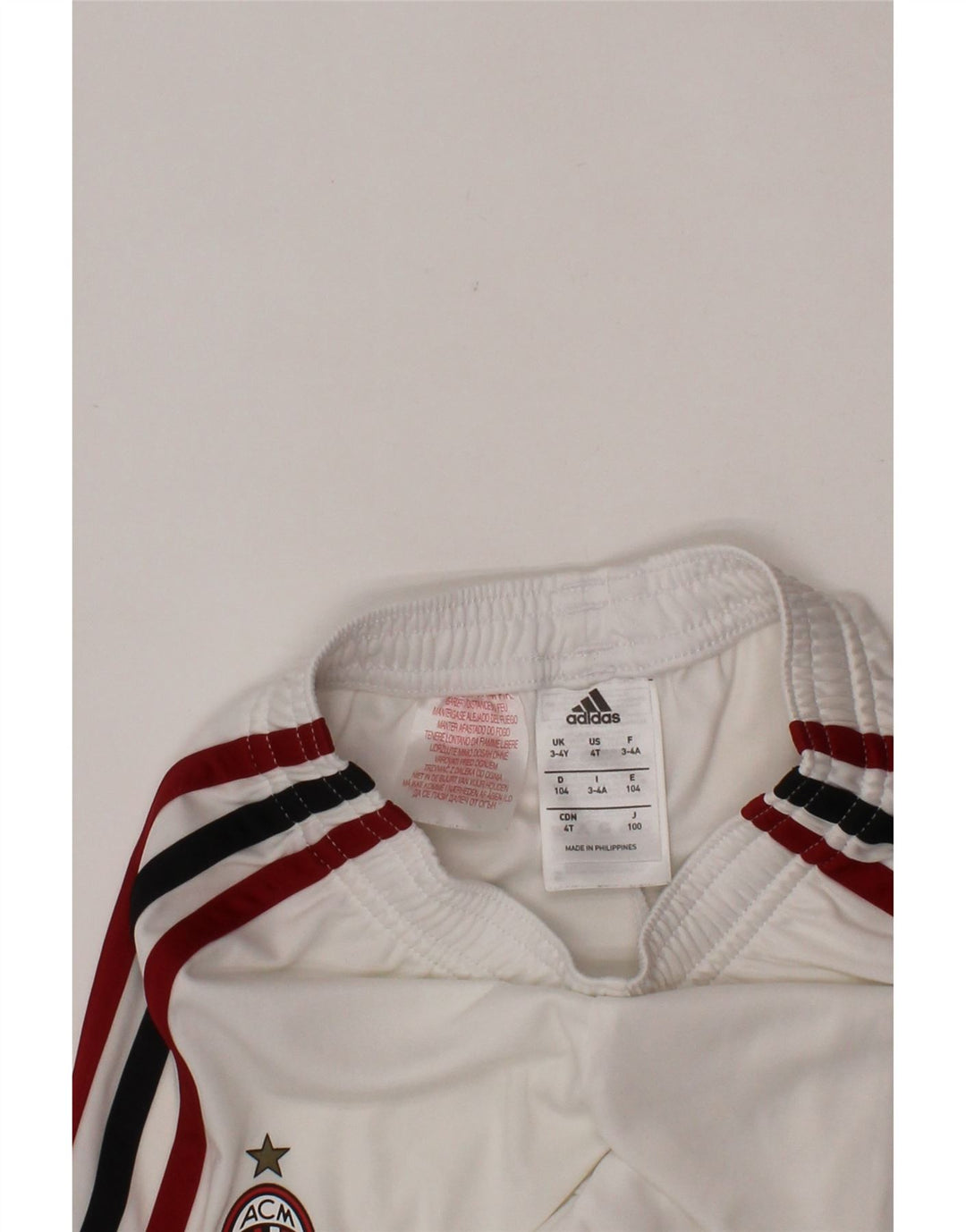 ADIDAS Boys AC Milan Sportshorts 3-4 år Hvid polyester