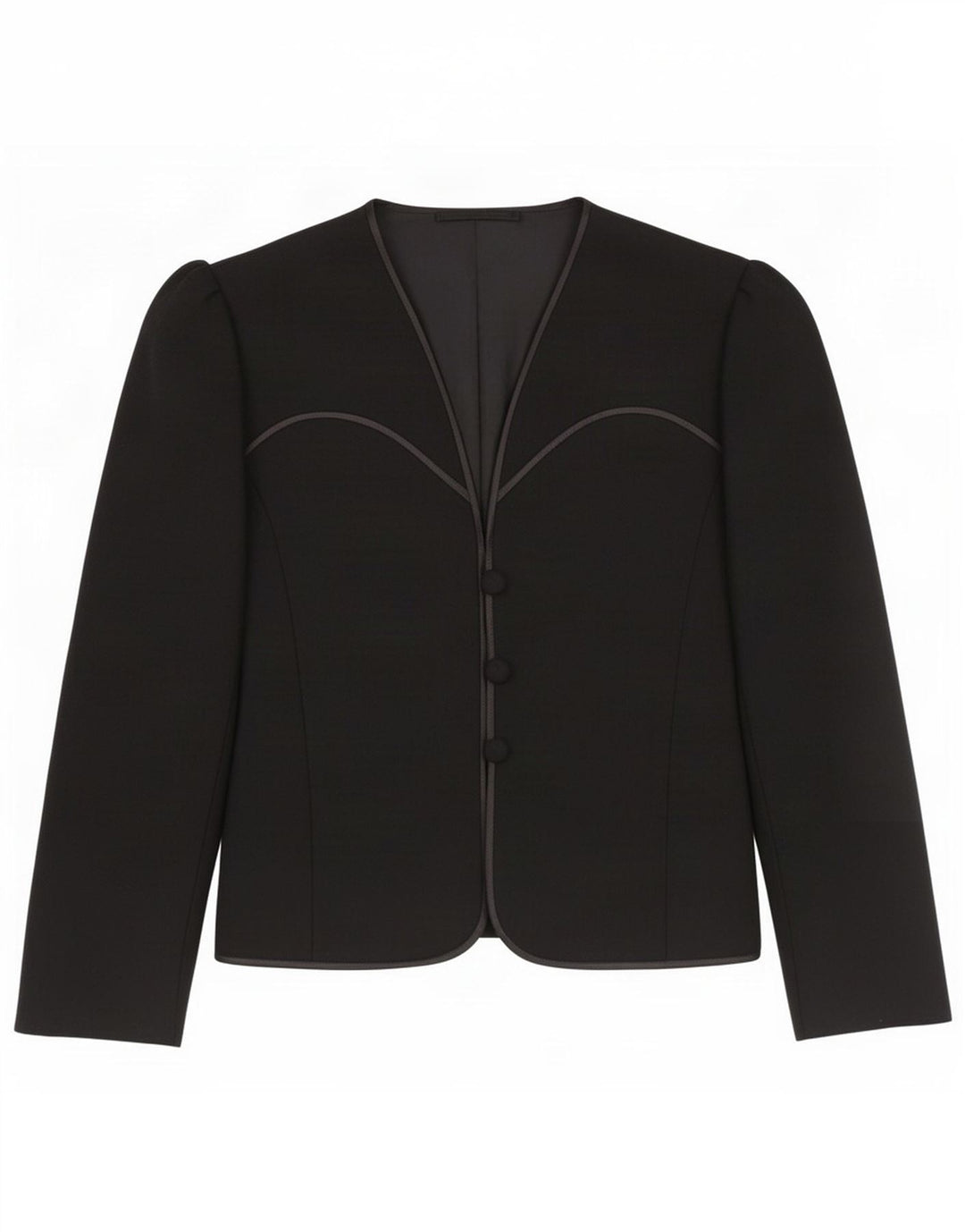 Vintage dame 4-knaps blazerjakke UK 12 Medium Black