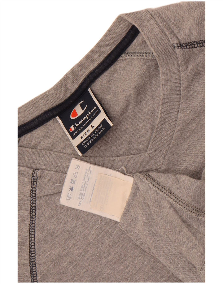 Champion Herre T-Shirt Top Stor Grå Flecked Bomuld
