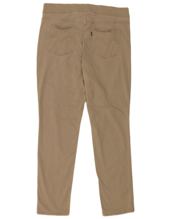 LEVI'S Skinny Casual Bukser til kvinder US 12 Large W31 L29 Beige Bomuld