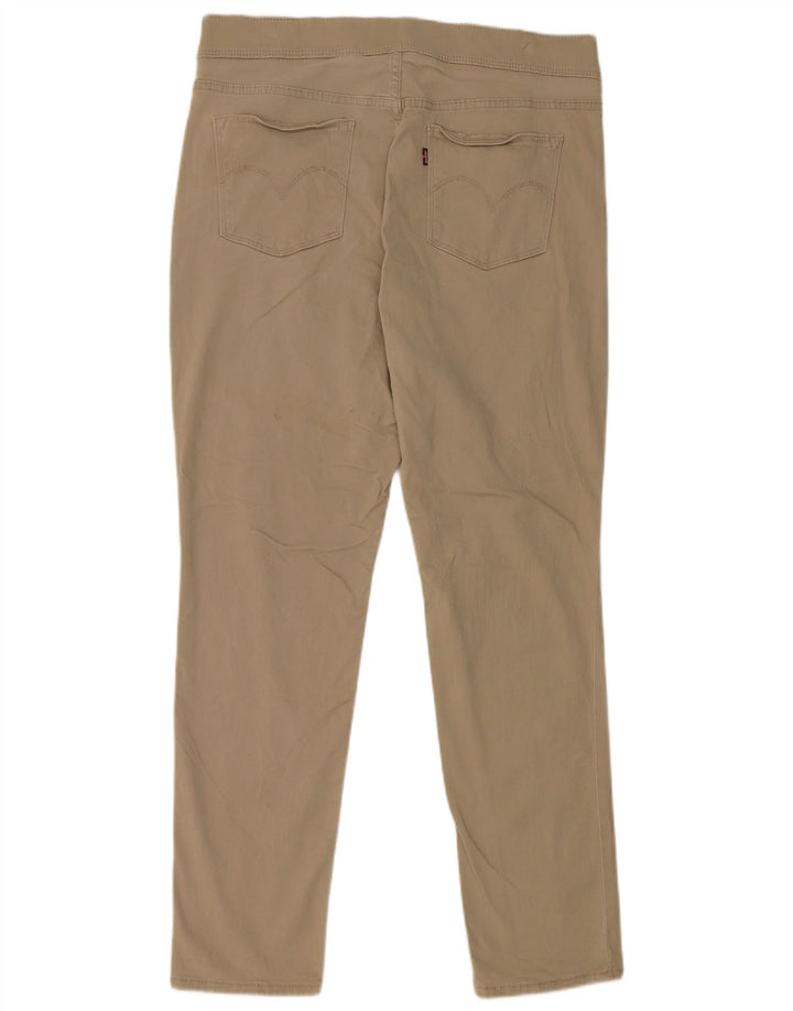 LEVI'S Skinny Casual Bukser til kvinder US 12 Large W31 L29 Beige Bomuld