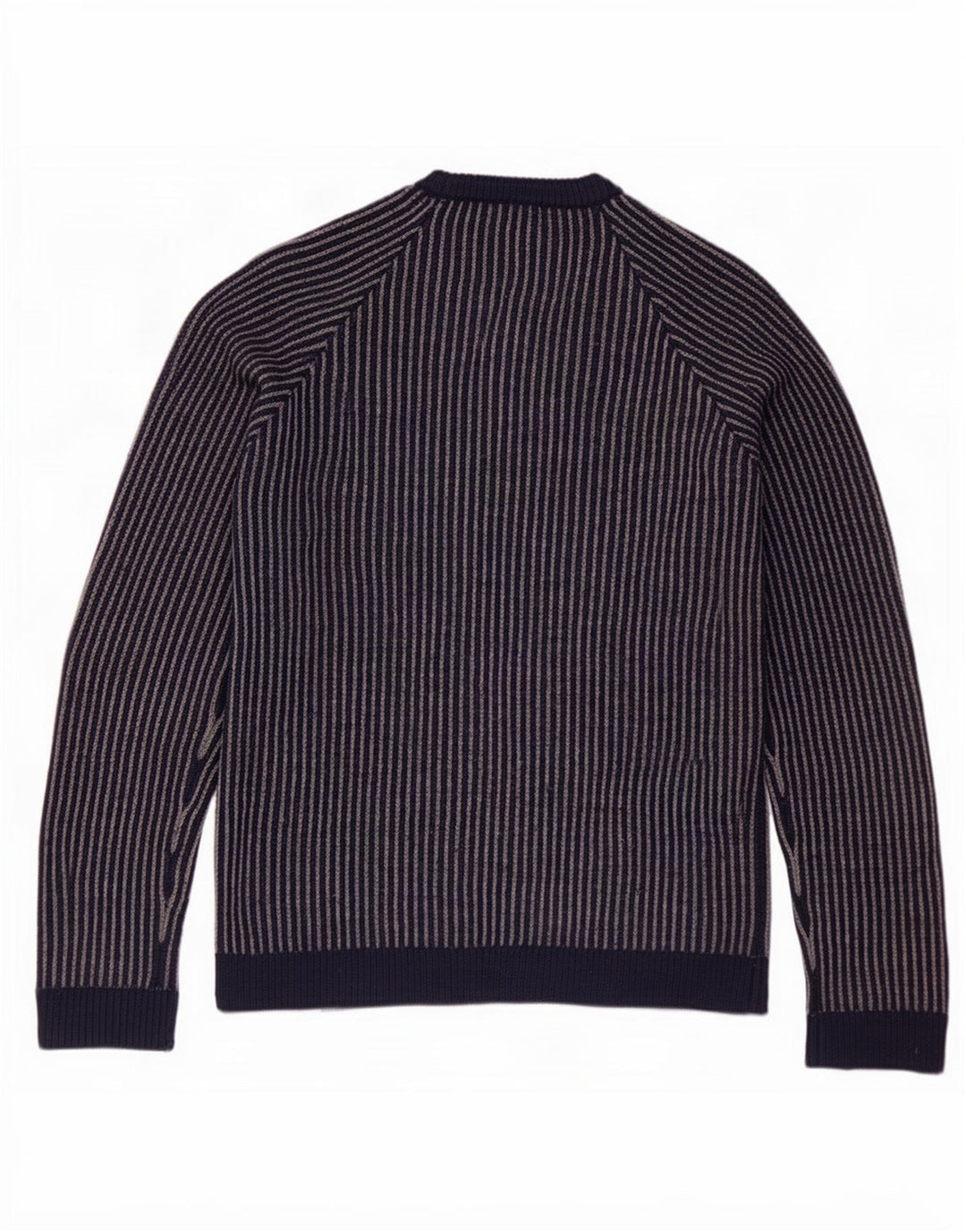 Cos Herre rund hals sweater lille marineblå stribet uld