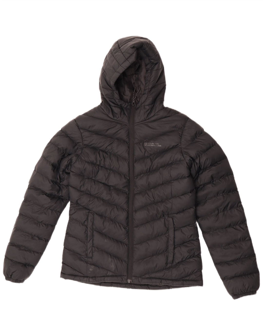 Mountain Warehouse Dame hættepolstret jakke UK 6 XS Sort Polyester