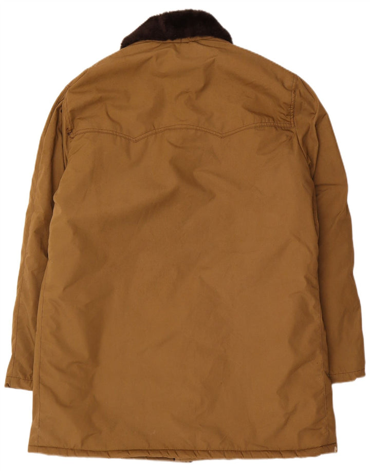 Vintage Sherpa-overfrakke til mænd IT 52 XL brun bomuld