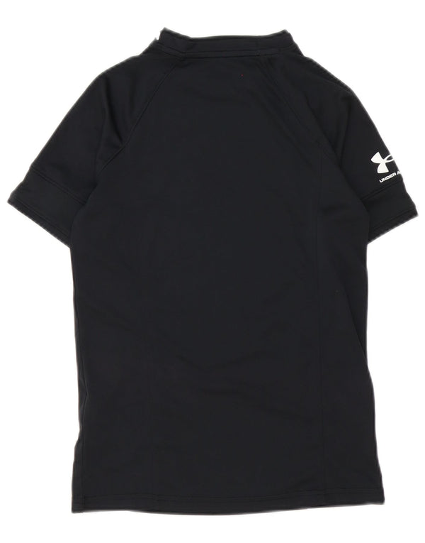 Under Armour Boys Heat Gear Grafisk T-Shirt Top 9-10 år Medium Sort