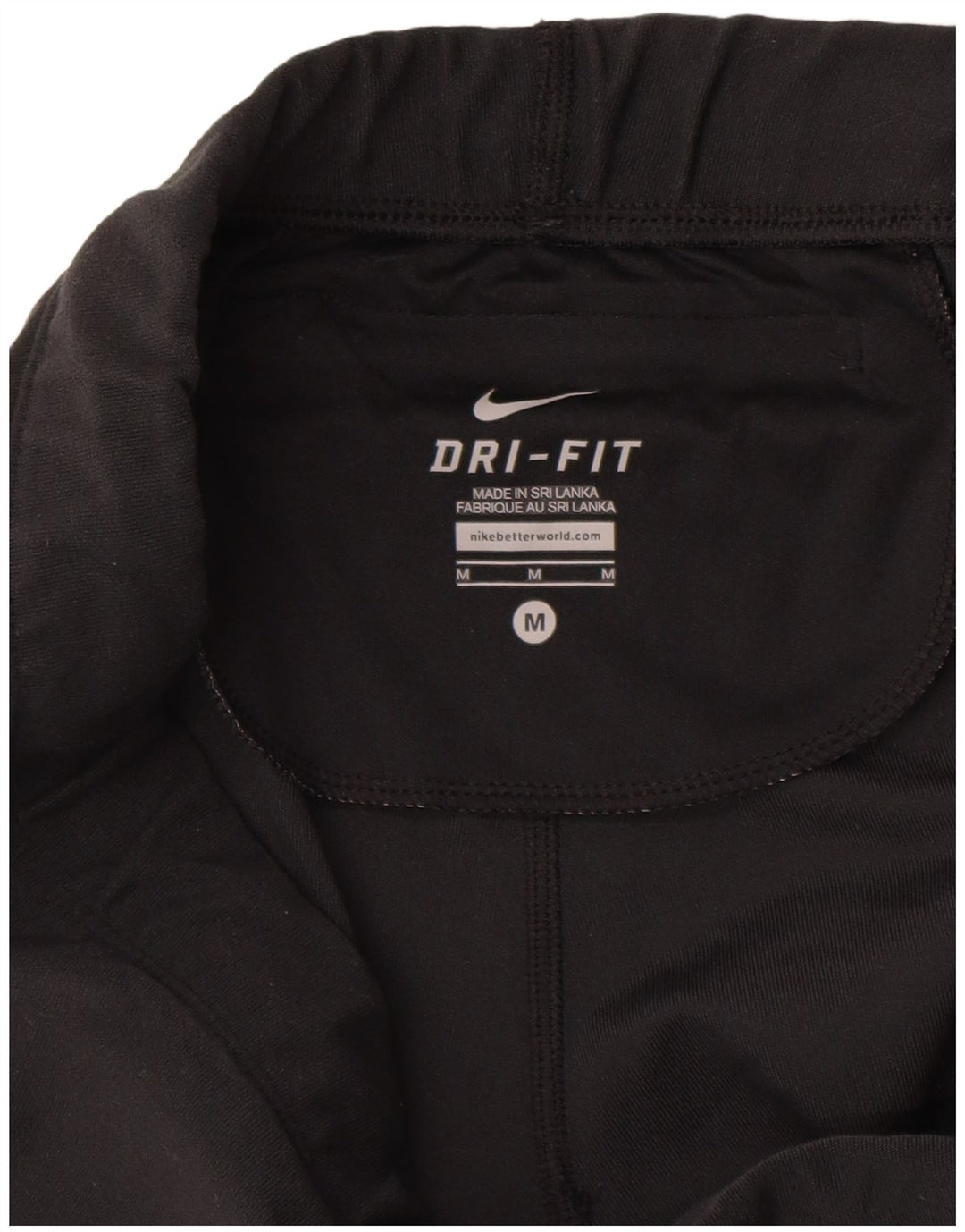 NIKE Dame Dri Fit Grafiske Leggings UK 12 Medium Sort