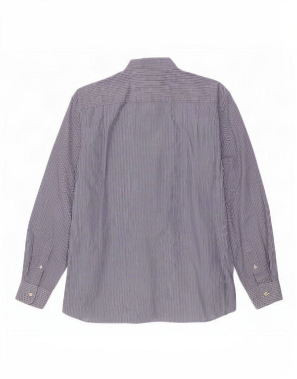 Jaeger Herre Classic Fit skjorte størrelse 16 1/2 Large Blue Pinstripe Cotton