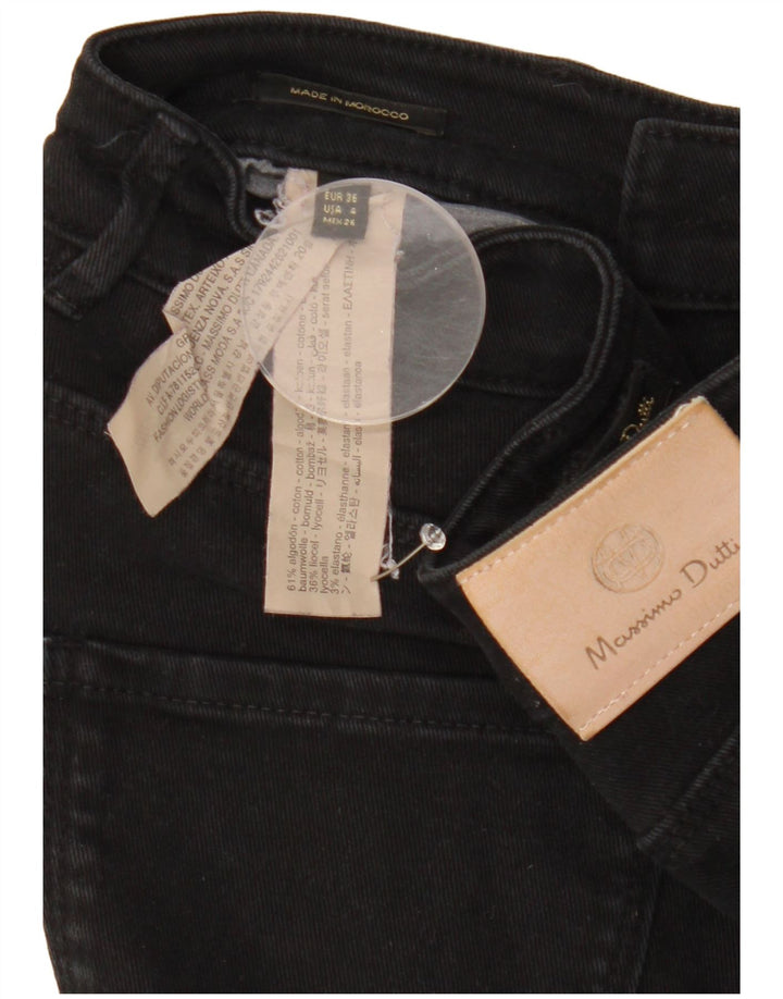MASSIMO DUTTI Dame Skinny Jeans EU 36 XS W26 L28 Sort Bomuld